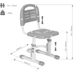 Школьный стул FunDesk SST3L Grey Фото 1