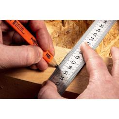 Линейка строительная Neo Tools нержавеющая сталь, 1м Фото 5