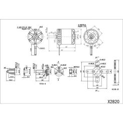 Двигатель для дрона SunnySky X2820 V3 1000KV Фото 1