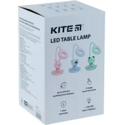 Настольная лампа Kite Bunny LED с аккумулятором, голубая Фото 3