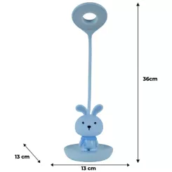 Настольная лампа Kite Bunny LED с аккумулятором, голубая Фото 6