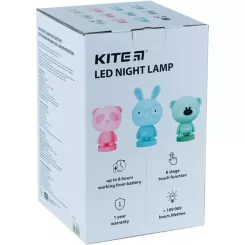 Ночник Kite Светильник LED с аккумулятором Bunny, розовый Фото 2