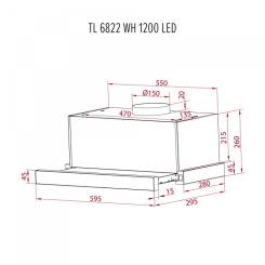 Вытяжка кухонная Perfelli TL 6822 WH 1200 LED Фото 11