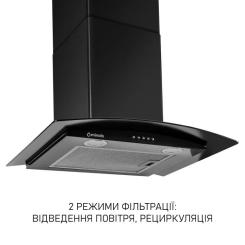 Вытяжка кухонная Minola MTG 6642 BL LED Фото 2