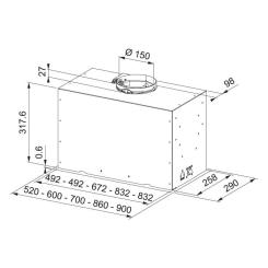 Вытяжка кухонная Franke Box Flush Basic FBFE BK A70 Фото 5