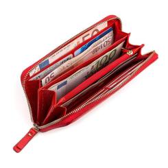 Кошелек Boston Из натуральной кожи Красный Фото 4