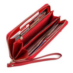 Кошелек Boston Из натуральной кожи Красный Фото 5