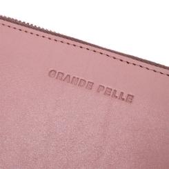 Портмоне Grande Pelle Из натуральной кожи Пудровое Фото 4