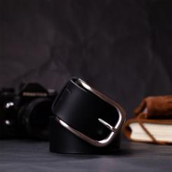 Ремень Grande Pelle Кожаный под джинсы Черный Фото 9