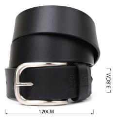 Ремень Grande Pelle Кожаный под джинсы Черный Фото 2