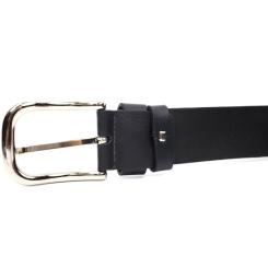 Ремень Grande Pelle Кожаный под джинсы Черный Фото 5