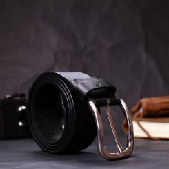 Ремень Grande Pelle Кожаный под джинсы Черный Фото 7