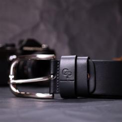 Ремень Grande Pelle Кожаный под джинсы Черный Фото 8