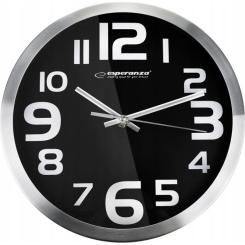 Настенные часы Esperanza Wall Clock Zurich Black 25 см Фото