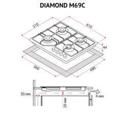 Варочная поверхность Perfelli DIAMOND M69C INOX Фото 11