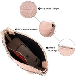 Сумка Grande Pelle Из натуральной кожи Пудровая Фото 3