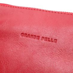 Сумка Grande Pelle Из натуральной кожи Красная Фото 3