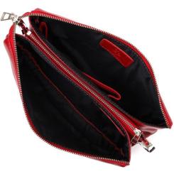 Сумка Grande Pelle Из натуральной кожи Красная Фото 4