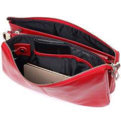 Сумка Grande Pelle Из натуральной кожи Красная Фото 6