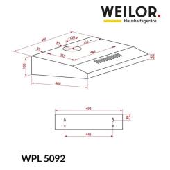 Вытяжка кухонная Weilor WPL 5092 FBL Фото 8