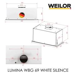 Вытяжка кухонная Weilor LUMINA WBG 69 WHITE SILENCE Фото 11