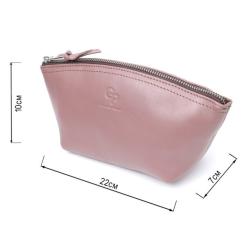 Косметичка Grande Pelle Кожаная Пудровая Фото 2