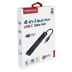 Концентратор Promate USB Hub 4 ports litehub-4.black Фото 1