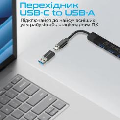 Концентратор Promate USB Hub 4 ports litehub-4.black Фото 4