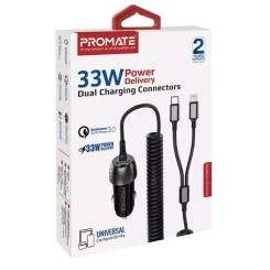Зарядное устройство Promate 33W USB-C + Lightning cables + USB-A port Фото 1