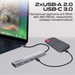 Концентратор Promate USB Hub 5 ports linkhub-5x Фото 2