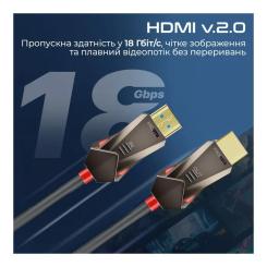 Кабель мультимедийный Promate HDMI M to HDMI M 15.0m V2.0 Фото 3