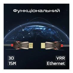 Кабель мультимедийный Promate HDMI M to HDMI M 15.0m V2.0 Фото 5