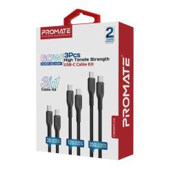 Дата кабель Promate USB-C to USB-C 2.0m Фото 1