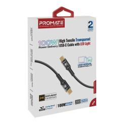Дата кабель Promate USB-C to USB-C 2.0m Фото 1