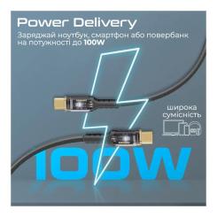 Дата кабель Promate USB-C to USB-C 2.0m Фото 2