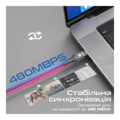 Дата кабель Promate USB-C to USB-C 2.0m Фото 3