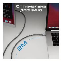 Дата кабель Promate USB-C to USB-C 2.0m Фото 6