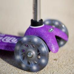 Самокат Micro Mini Deluxe Fairy Glitter LED Пурпуровий Фото 5