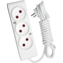 Сетевой удлинитель TECCO 2м 3 поста white Фото