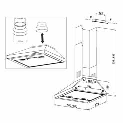 Вытяжка кухонная Eleyus WELLA 1000 LED 60 BL Фото 10