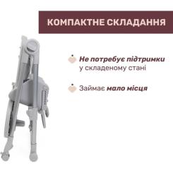 Стульчик для кормления Chicco Polly Armonia светло-серый Фото 7