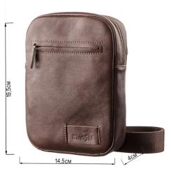 Сумка Shvigel Чоловіча шкіряна Коричнева Фото 2