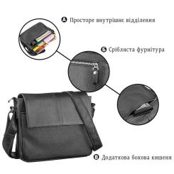 Сумка Shvigel Кожаная Черная Фото 3