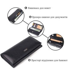 Кошелек Canpellini Из натуральной кожи Черный Фото 3