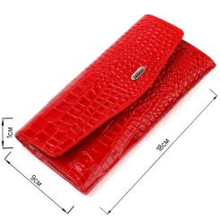 Портмоне Canpellini Из натуральной кожи Красное Фото 2