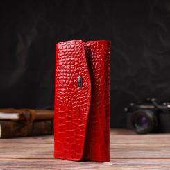 Портмоне Canpellini Из натуральной кожи Красное Фото 6