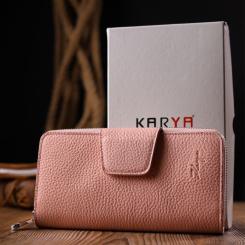 Кошелек Karya Из натуральной кожи Розовый Фото 10