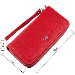 Кошелек Kivi Из зернистой экокожи Красный Фото 2