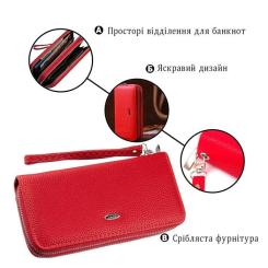 Кошелек Kivi Из зернистой экокожи Красный Фото 3