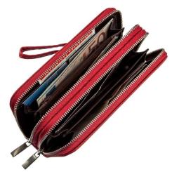 Кошелек Kivi Из зернистой экокожи Красный Фото 4